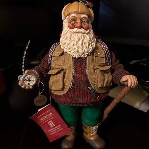 Clothtique by Possible Dreams #15085 1999 Holiday Hiker Mountaineer Santa figure